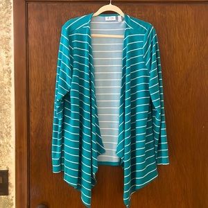 Flyaway Striped Cardigan Sweater - Size L